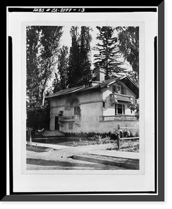 Howard B. Gates House, 62 South Thirteenth Street, San Jose, Santa Clara County, CA - 13, Historic Print