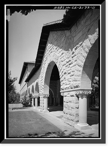 Stanford University Quadrangle, Stanford University Campus, Stanford, Santa Clara County, CA - 11, Antique Poster