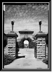 Stanford University Quadrangle, Stanford University Campus, Stanford, Santa Clara County, CA - 22, Historic Print
