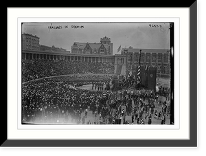 Historic Framed Print, Italians in stadium,  17-7/8" x 21-7/8"