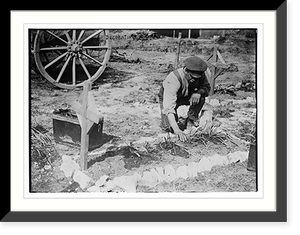 Historic Framed Print, Decorating a grave,  17-7/8" x 21-7/8"