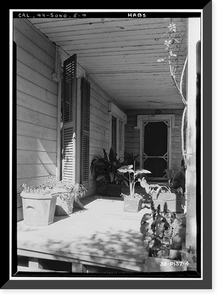 Historic Framed Print, General Vallejo House, North Third Street West, Sonoma, Sonoma County, CA - 4,  17-7/8" x 21-7/8"