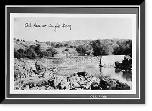 Tulloch Mill, Crib Dam, Stanislaus River, Knights Ferry, Stanislaus County, CA, Vintage Print