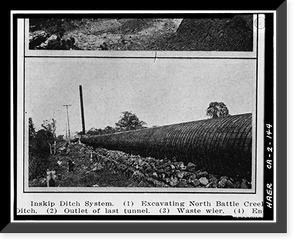 Battle Creek Hydroelectric System, Battle Creek & Tributaries, Red Bluff vicinity, Tehama County, CA - 144, Antique Print