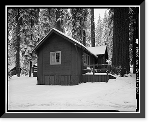 Giant Forest Lodge Historic District, Cabin No. 6, Three Rivers, Tulare County, CA, Vintage Print