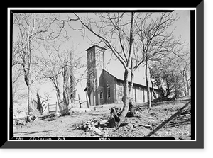 Historic Framed Print, St. Anne's Church, Church Street, Columbia, Tuolumne County, CA - 3,  17-7/8" x 21-7/8"