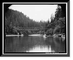 Smith River Bridge, CA State Highway 199 Spanning Smith River, Crescent City vicinity, Del Norte County, CA - 3, Antique Wall Art