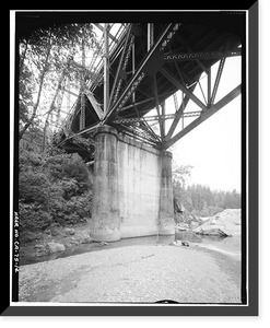 Smith River Bridge, CA State Highway 199 Spanning Smith River, Crescent City vicinity, Del Norte County, CA - 14, Vintage Wall Art