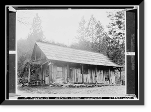 James W. Marshall Cabin, Marshall Monument Road, Coloma, El Dorado County, CA - 3, Antique Print