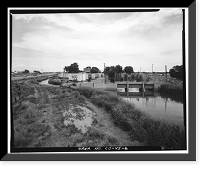 Burlington Ditch, South Platte River Drainage Area, Water District N, Brighton vicinity, Adams County, CO - 6, Antique Wall Art