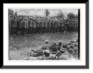 German prisoners lined up for examination, Antique Wall Art