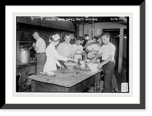 Historic Framed Print, Training army cooks, Pratt Inst. - 3,  17-7/8" x 21-7/8"