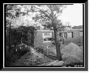 Historic Framed Print, Spruce Tree Terrace, Chapin Mesa, Mesa Verde National Park, Montezuma County, CO - 10,  17-7/8" x 21-7/8"