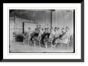 Historic Framed Print, Lt. Paul Montariol & class,  17-7/8" x 21-7/8"