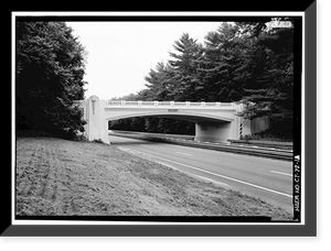 Merritt Parkway, Stanwich Road Bridge, Spanning Merritt Parkway at 7.47 mile mark, Greenwich, Fairfield County, CT, Vintage Print