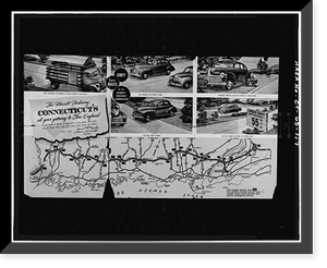 Merritt Parkway, Beginning in Greenwich & running 38 miles to Strat, Greenwich, Fairfield County, CT - 117, Antique Print