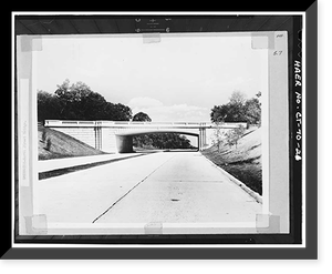 Merritt Parkway, North Street Bridge, Spanning Merritt Parkway at 5.67 mile mark, Greenwich, Fairfield County, CT - 2, Antique Poster