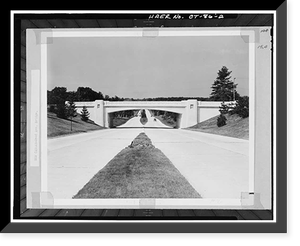 Merritt Parkway, Marvin River Road Bridge, Spanning Merritt Parkway, New Canaan, Fairfield County, CT - 2, Antique Print