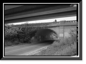 Historic Framed Print, Merritt Parkway, Perry Avenue Bridge, Spanning Perry Avenue, Norwalk, Fairfield County, CT,  17-7/8" x 21-7/8"