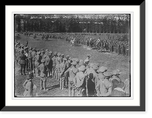 Historic Framed Print, British divisional sports in Fr.,  17-7/8" x 21-7/8"