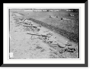 Portugese train with Lewis Guns, Vintage Print