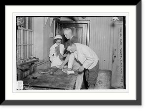 Historic Framed Print, Cooking class .  Gladys Kirkstead,  17-7/8" x 21-7/8"