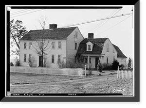Historic Framed Print, Lieutenant William King Place, North Main Street, Suffield, Hartford County, CT,  17-7/8" x 21-7/8"