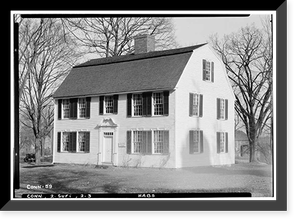 Historic Framed Print, Reverend Ebenezer Gay Manse, Route 75, Suffield, Hartford County, CT,  17-7/8" x 21-7/8"