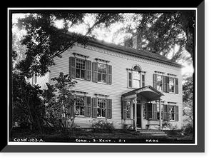 Historic Framed Print, Mills House, Kent, Litchfield County, CT,  17-7/8" x 21-7/8"