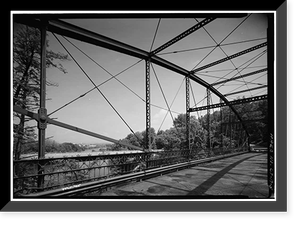 Lover's Leap Lenticular Bridge, Spanning Housatonic River on Pumpkin Hill Road, New Milford, Litchfield County, CT - 5, Vintage Print