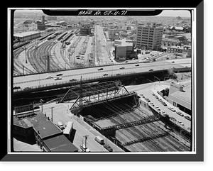 Historic Framed Print, Northeast Railroad Corridor, Amtrak Route between New York/Connecticut & Connec, New Haven, New Haven County, CT - 71,  17-7/8" x 21-7/8"