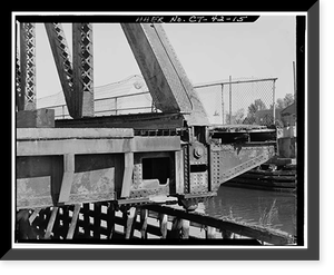 Chapel Street Swing Bridge, Spanning Mill River on Chapel Street, New Haven, New Haven County, CT - 15, Vintage Wall Art