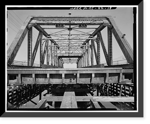 Historic Framed Print, Chapel Street Swing Bridge, Spanning Mill River on Chapel Street, New Haven, New Haven County, CT - 18,  17-7/8" x 21-7/8"