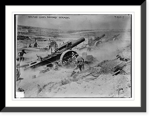 Historic Framed Print, British guns bombard Gers.,  17-7/8" x 21-7/8"