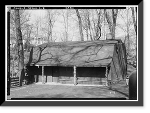 Historic Framed Print, Old Town Mill, Mill Brook, near Mill Street, New London, New London County, CT,  17-7/8" x 21-7/8"