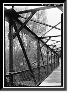 Indian Leap Pedestrian Bridge, Norwich, New London County, CT - 6, Antique Print