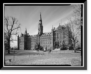 Georgetown University, Healy Building, Thirty-seventh & O Streets, Northwest, Washington, District of Columbia, DC, Vintage Poster