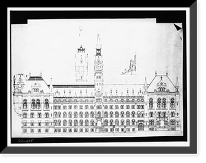 Georgetown University, Healy Building, Thirty-seventh & O Streets, Northwest, Washington, District of Columbia, DC - 34, Historic Print