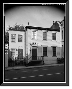 Historic Framed Print, 1530 Wisconsin Avenue Northwest (House), Washington, District of Columbia, DC,  17-7/8" x 21-7/8"