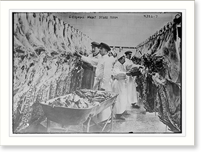 Historic Photo Print - German meat store room - Historic Wall Art Gift