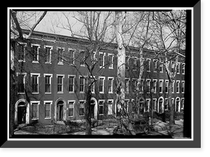 Historic Framed Print, 601-613 Sixth Street Southwest (Row Houses), Washington, District of Columbia, DC,  17-7/8" x 21-7/8"