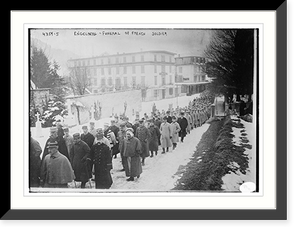 Historic Framed Print, Engelberg, funeral of French soldier,  17-7/8" x 21-7/8"