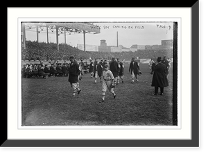Historic Framed Print, White Sox coming on field,  17-7/8" x 21-7/8"