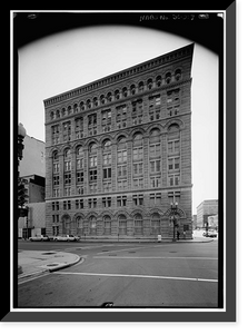 Historic Framed Print, Washington Loan & Trust Company, F & Ninth Streets, Washington, District of Columbia, DC - 3,  17-7/8" x 21-7/8"