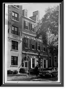 Historic Framed Print, Timothy Caldwell House, 2017 "Eye" Street Northwest, Washington, District of Columbia, DC - 6,  17-7/8" x 21-7/8"