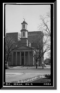Historic Framed Print, St. John's Church, Sixteenth & H Streets Northwest, Washington, District of Columbia, DC,  17-7/8" x 21-7/8"