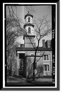 Historic Framed Print, St. John's Church, Sixteenth & H Streets Northwest, Washington, District of Columbia, DC - 3,  17-7/8" x 21-7/8"