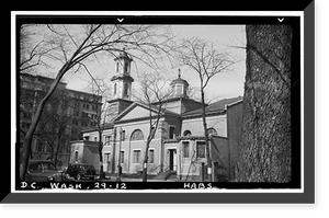 Historic Framed Print, St. John's Church, Sixteenth & H Streets Northwest, Washington, District of Columbia, DC - 4,  17-7/8" x 21-7/8"