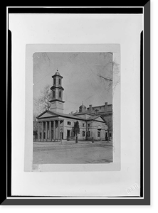 Historic Framed Print, St. John's Church, Sixteenth & H Streets Northwest, Washington, District of Columbia, DC - 6,  17-7/8" x 21-7/8"