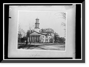 Historic Framed Print, St. John's Church, Sixteenth & H Streets Northwest, Washington, District of Columbia, DC - 7,  17-7/8" x 21-7/8"